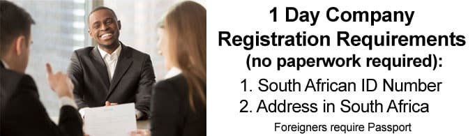 1 Day Company Registration Requirements
