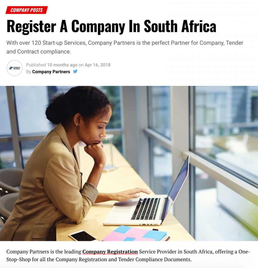 company post article
