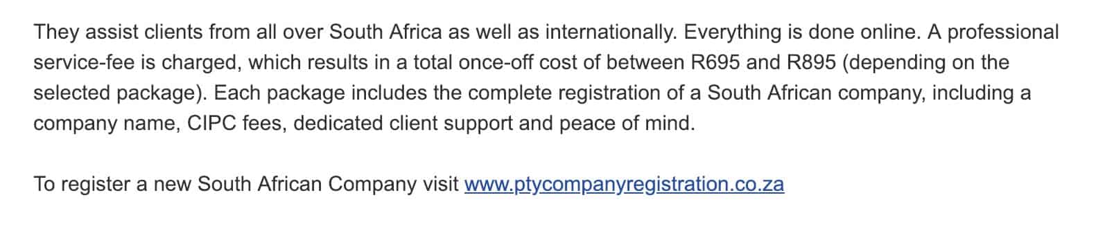 Register a new Company South Africa