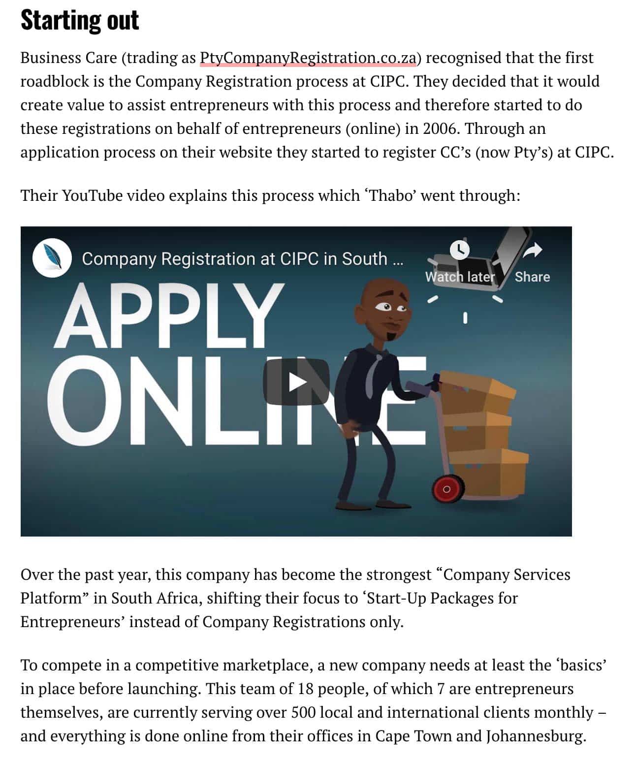 Start-Up Advice
