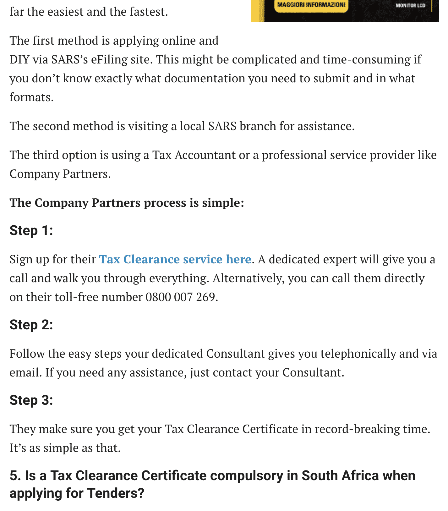 apply online for tax clearance
