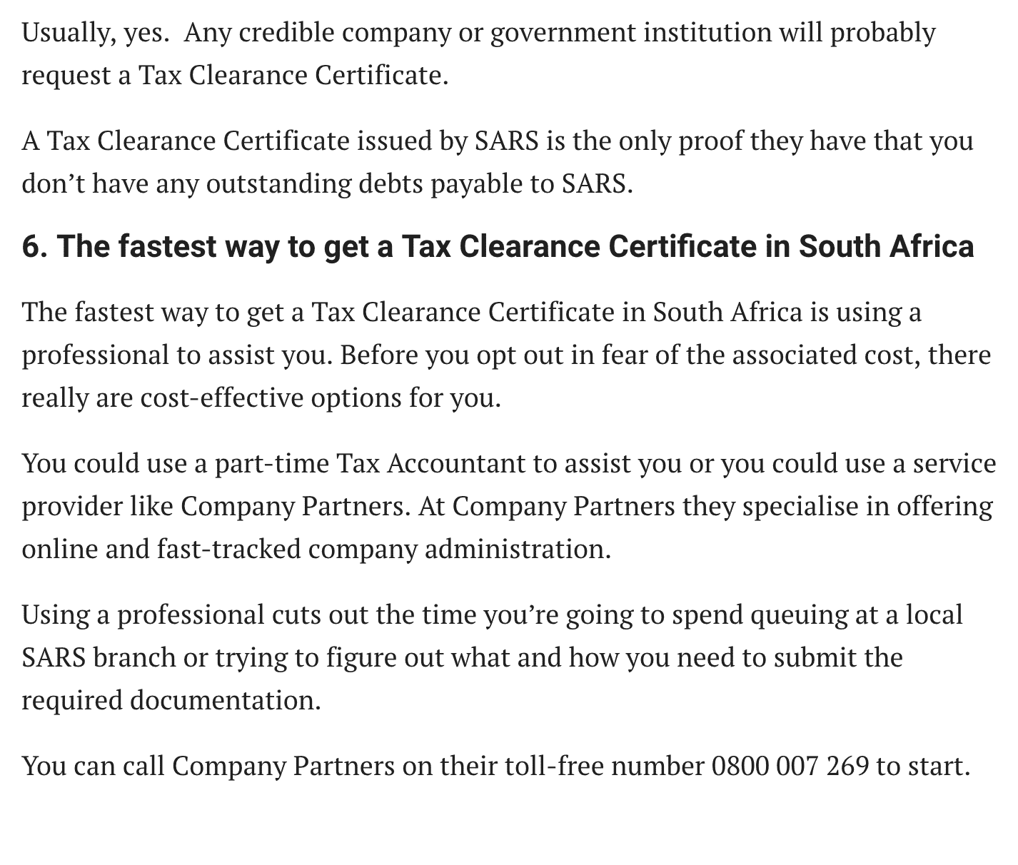 fastest way to get a tax clearance