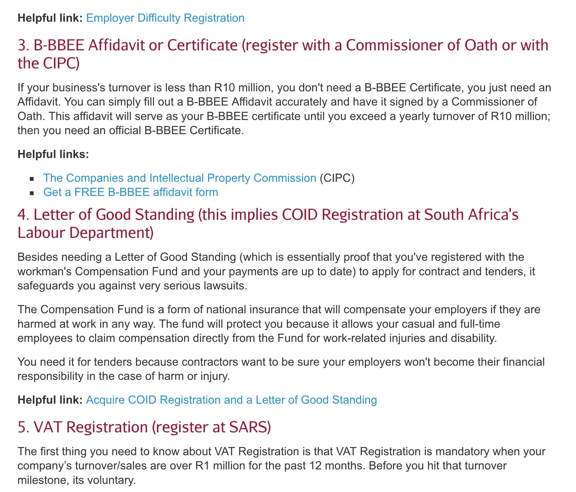 BEE Certificate