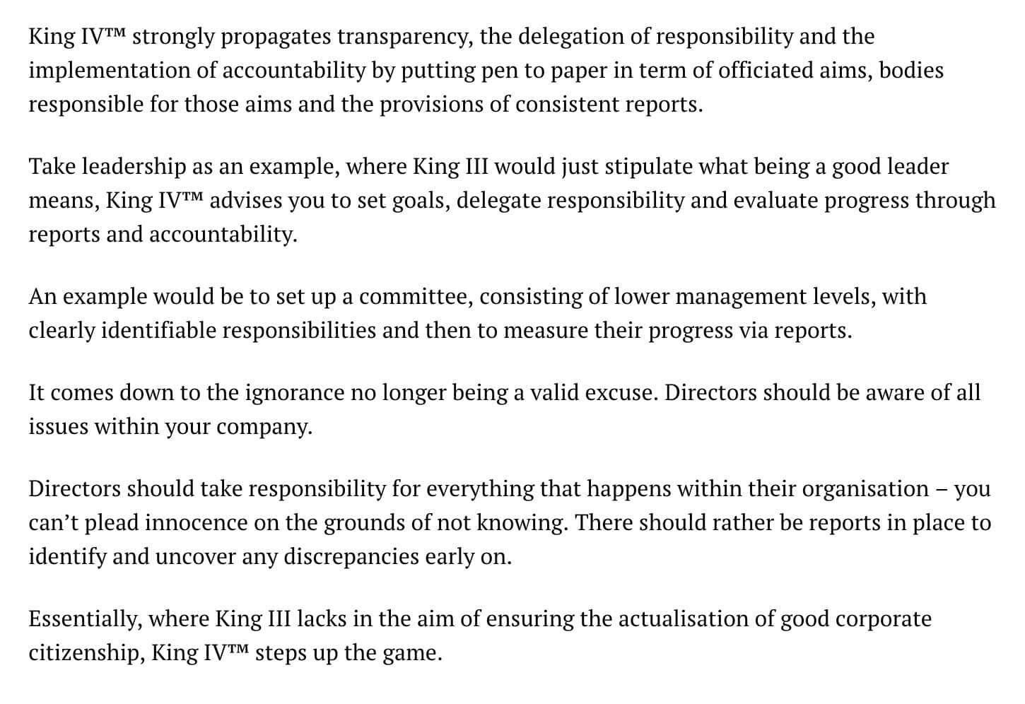 king report
