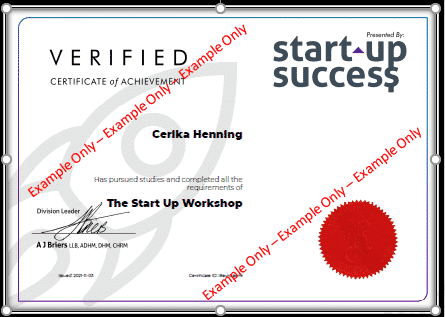 certificate example