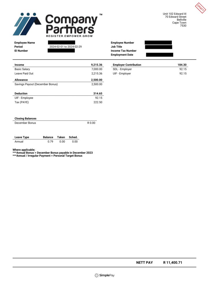 Payroll services with Company Partners, learn how to create compliant payslips.
